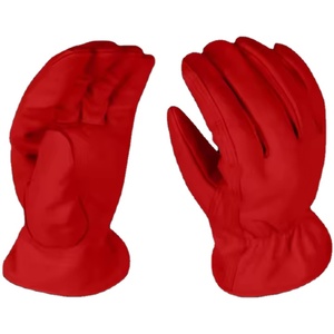 Sheep Grain Leather Safety <b>Gloves</b> Thickness Straight Cuff Tear-Resistant Heavy-Duty Construction Free Welding Gardening - Product Image 2