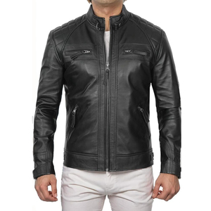 Veste en cuir pour homme, nouvelle conception 2025, vêtements d'hiver, veste en cuir tendance pour homme, veste en cuir noir à la mode - Product Image 1