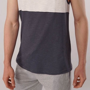 Camiseta sin Mangas de Punto Personalizada de Alta Calidad para Hombre, de Poliéster/Algodón, de Secado Rápido, Tallas Grandes, con Estampado por Transferencia Térmica, OEM ODM - Product Image 4