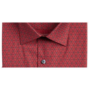 Camicia Alfani da Uomo Alfatech Performance Stretch con Stampa Geometrica, Vestibilità Classica/Regolare Slim Fit, Popeline Antipiega, Rossa, Taglia 32X22 ODM - Product Image 3