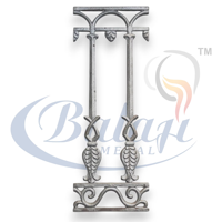 Grille de fenêtre en fonte Balaji Metals EBM-02553, sablée, polie miroir, robuste, design moderne, pour balcon, résistante à la rouille