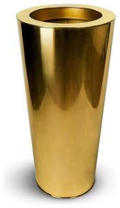 Jarrón de Metal de Latón Premium, Diseño Simple, Acabado Dorado, Elegante, Duradero, Multiusos para Decoración del Hogar y Eventos, de la India - Product Image 4