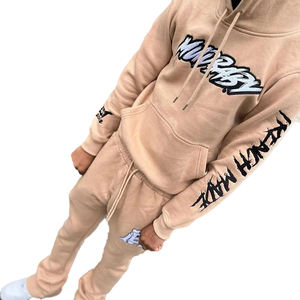 ชุดสเวตเตอร์มีฮู้ดผ้าฟลีซสำหรับชายและหญิงชุดสเวตเตอร์ผ้าคอตตอน100% 300gsm คุณภาพสูงไซส์พิเศษ - Product Image 5