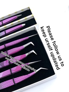 Pince à épiler de haute qualité en acier inoxydable à double revêtement en poudre, pointe argentée, antistatique, pointe dentelée, 10 mm - Product Image 2