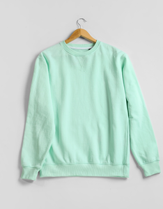 Sweat-shirt à manches longues pour femmes 100% Tissu polaire en coton Saison d'hiver Couleur unie - Product Image 5