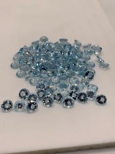 พลอยอะความารีนแบบเหลี่ยมเพชรพลอยหลวมธรรมชาติ - Product Image 3