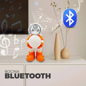 Bluetooth Speaker FM Radio Astronaut Moon Rechargeable <b>LED</b> Light - Assorted Colors - Product Image 5