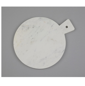 Tabla de cortar de mármol redondo blanco de diseño personalizado, utensilios de cocina para el hogar, verduras, frutas, pizza, carne, queso, tabla de cortar - Product Image 1