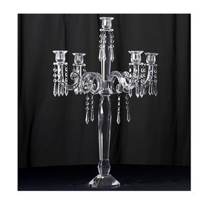 Design attrayant 5 bras acrylique pièce maîtresse candélabre taille et forme personnalisées candélabres pour la décoration de mariage - Product Image 6