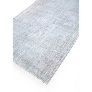 Tapis en laine noué à la main gris et noir vintage, motif médaillon bohème abstrait, pour salon, couloir - Pae-650 - Product Image 2