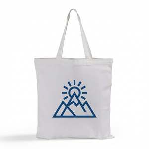 Bolsa de Mano Personalizada para Mujer, Blanca, de Poliéster, 15W X 16H, Asas de Tela, Área de Impresión 10W X 12H, Decoración con Letras - Product Image 2