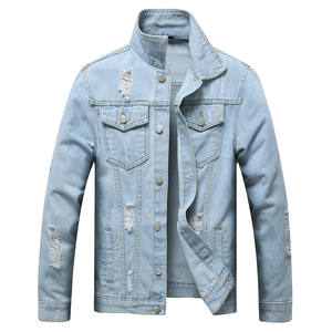 เสื้อแจ็กเก็ตยีนส์แฟชั่นสำหรับผู้ชายเสื้อแจ็กเก็ตผ้าเดนิมสำหรับผู้ชายสไตล์ลำลองคลาสสิกแนวแฟนซีขายดีล่าสุด - Product Image 1