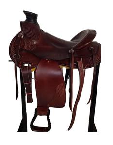 Selle occidentale de style anglais de qualité supérieure 100% équipement d'équitation essentiel en cuir durable fait à la main pour l'équitation - Product Image 1