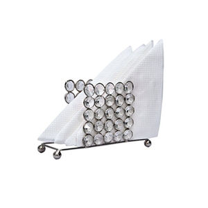 Porte-papier de soie de luxe en métal et cristal avec grande taille parfait pour accessoire de vaisselle - Product Image 3