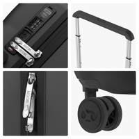 Ensemble de bagages à roulettes pour ordinateur portable personnalisé, valise à main avec organisateur de trousse de toilette, mini étui de transport