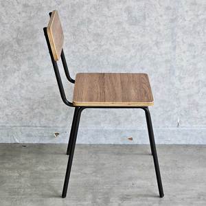 Minimilist Plywood Wood Backrest <b>Dining</b> <b>Chair</b> with Steel Frame and Electrostatic Painted Finish GCF195 - Product Image 5