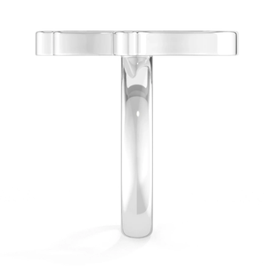 Anillo de Plata de Ley 925 con Engaste de Bisel, Piedra Lunar Arcoíris, Forma Ahimsa, Rebanada Natural, Elegante y Moderno para Bodas y Fiestas - Product Image 2