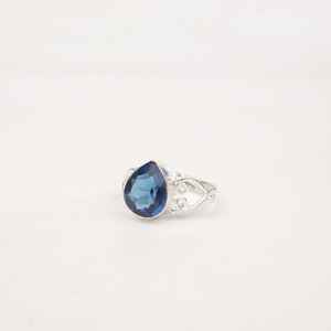 Bague en argent sterling 925 avec topaze bleue de Londres, taille ovale, cœur, pierre précieuse certifiée IGI, bijoux faits à la main, bague fine, cadeau pour femme - Product Image 2