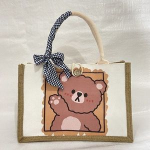 Sac en jute personnalisé recyclé de haute qualité sacs fourre-tout en jute avec poignées en cuir vente en gros - Product Image 3