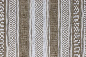 พรมผ้าฝ้ายเนื้อหนาเนื้อหนาแบบทันสมัยงานทอมือผ้าลินินลายทางสีขาวน้ำตาลแบบย้อนกลับได้สำหรับตกแต่งบ้าน - Product Image 2