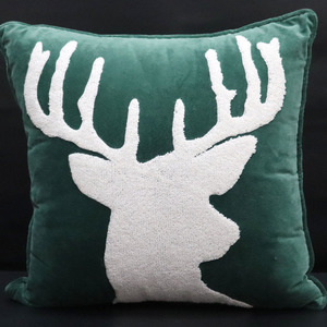 High Quality custom <b>Christmas</b> <b>Cushion</b> Cover Promotional Green Color Velvet Embroidery Design <b>Cushion</b> Cover for <b>Christmas</b> - Product Image 3
