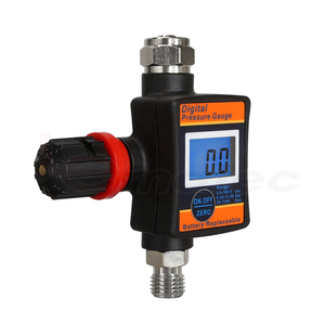 Régulateur d'air numérique LEMATEC 1/4 pouce 0-150 PSI avec manomètre LCD pour pistolet de pulvérisation et outils pneumatiques - Product Image 1