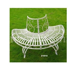 ม้านั่งทรงกลมทำจากโลหะสีดำสำหรับตกแต่งสวนสวนสนามหญ้า - Product Image 2