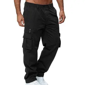 100% algodón de calidad Premium Streetwear Cargo pantalones para hombres ropa de trabajo pantalones de secado rápido cosas de verano Pantalones Cargo de cintura media