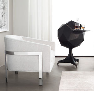 Mini-bar moderne en bois de manguier écologique et durable avec plateau en laiton – Ensemble de bar commercial pour café, salle de sport, restaurant, hôtel - Product Image 4