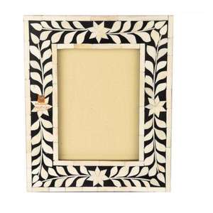 Cadre photo en résine carrée avec incrustation d'os, design personnalisé, décoration moderne pour la maison, artisanat, motifs de feuilles, décoration murale, support OEM - Product Image 5