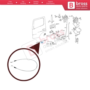 Sistema de bloqueo de liberación de puerta interior BDP200, cable Bowden para puerta derecha A9737600304 para Benz Atego Axor - Product Image 5