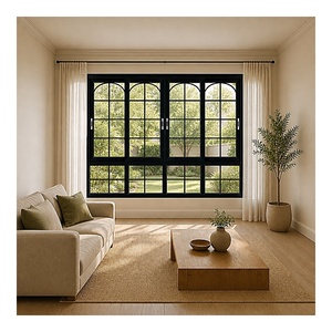 Ventana Corredera de Aluminio Negra Arqueada con Rejilla, Moderna, con Certificación NFRC Energy Star, Doble Acristalamiento Low-E, Rechazo de Calor Solar, Insonorizada, para Villa - Product Image 3