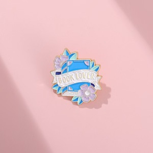Pins de Esmalte Personalizados con Diseño Floral para Amantes de los Libros, Insignias de Solapa de Metal, Joyería para Amantes de la Lectura, Regalos Impresos con la Frase 'Me Encanta Leer' para Niños y Amigos - Product Image 6