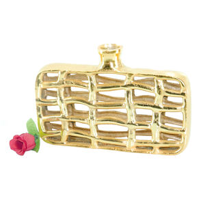 Jarrón de aluminio, decoración moderna para el hogar, diseño minimalista, arreglo floral con acabado metálico, jarrón contemporáneo elegante ligero - Product Image 4