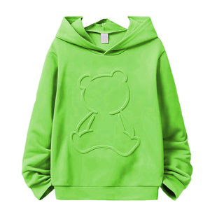 Taille personnalisée couleur unie nouvelle mode sweats à capuche en relief pour hommes respirant prix de gros pour l'hiver 3d sweat à capuche en relief - Product Image 1