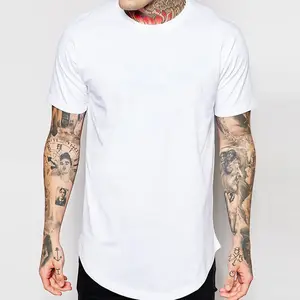 Camiseta 100% algodão para homens, camiseta de ginástica com logotipo personalizado de sublimação 280 G/M de alta qualidade para homens brancos