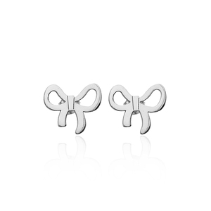 Pendientes de Plata de Ley 925 con Forma de Lazo para Mujer, Chapados en Oro, Bonitos, Minimalistas, Joyería de Moda al por Mayor OEM - Product Image 1