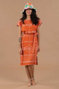 เดรสสั้นแบบลำลองของผู้หญิงสไตล์โบโฮปักยาวถึงเข่าสไตล์หวานหวาน - Product Image 2