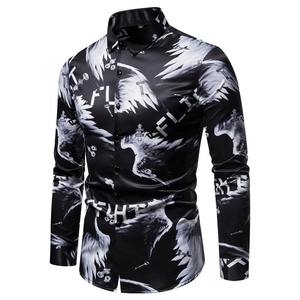 Alta calidad otoño Casual oscuro Plaid patrón franela agradable tendencia manga larga poliéster Spandex Check camisas para hombres - Product Image 5