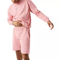 Herren Custom ized Logo 2-teiliges Sommer Casual Outfit Bottom Down Shirt und Fleece Shorts Adult Size