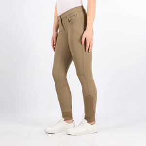 Culotte à la mode vêtements équestres personnalisés OEM en vrac doux coupe féminine culotte d'équitation Jodhpurs pantalon avec poche à fermeture éclair - Product Image 3