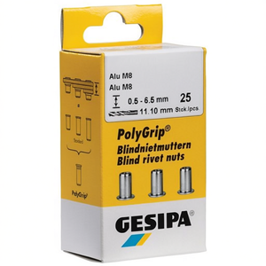 หมุดย้ำ Blindnietmutter PolyGrip 11 x 20 มม. M8 เหล็ก 25 ชิ้น GESIPA - Product Image 3