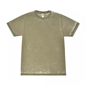 Custom <b>Printed</b> 100% Cotton <b>Men's</b> Oversized Distressed Knit T-<b>Shirt</b> Acid Washed with <b>Leopard</b> Pattern Plain Clothing - Product Image 5