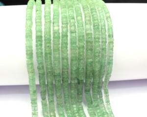 Handmade Heishi Shape Green Aventurine <b>Beads</b> Natural Green Aventurine Strands Jewelry Findings & Components - Product Image 3