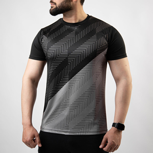 Camisetas transpirables de secado rápido para hombre, camisetas sublimadas personalizadas, camisetas ajustadas con cuello redondo para hombre - Product Image 3