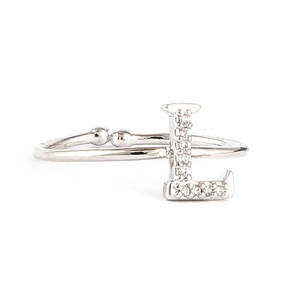 Bague alphabet pour femme - Argent - Argent - Product Image 1