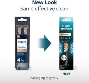 Cabezales de Repuesto Originales para Cepillo de Dientes Eléctrico A3 Todo en Uno, de Nailon Suave, Color Negro, Paquete de 4, para el Hogar, HX9094/95 - Product Image 5