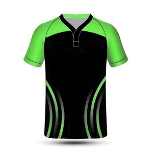 Maillot de rugby cousu en maille de qualité supérieure personnalisable pour jeunes et adultes hommes respirant col rond Street Wear Style américain - Product Image 5