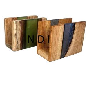 Boîte à serviettes rectangulaire de qualité supérieure, finition naturelle polie, décoration de table pour la maison et la ferme - Product Image 6