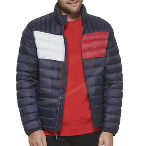 Chaquetas acolchadas de lana y poliéster de estilo personalizado, chaquetas acolchadas de manga larga para hombre, precio al por mayor - Product Image 4